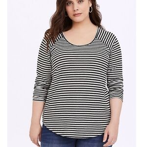 NWT Torrid Stripped Mini Waffle Top Sz 4X